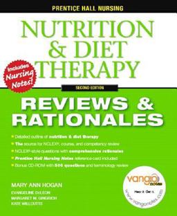 Nutrition and Diet Therapy Reviews and Rationales 2nd 9780132437127 Front Cover