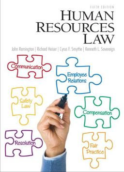 Human Resources Law 5th 2011 Revised  9780132568890 Front Cover