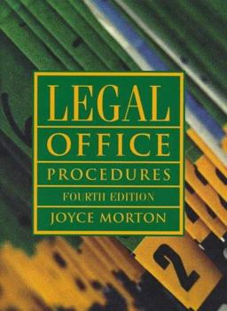 Legal Office Procedures 4th 9780132610179 Front Cover