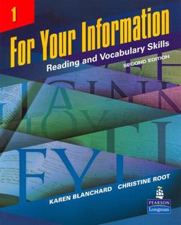 For Your Information 1 Reading and Vocabulary Skills (Student Book and Classroom Audio CDs) 2nd 9780132626460 Front Cover