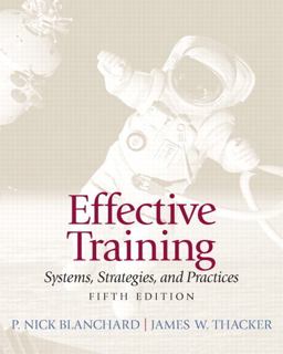 Effective Training 5th 9780132729048 Front Cover