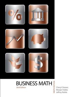 Business Mathematics + Mymathlab/Mystatlab Standalone Access Card: 9th 9780132770088 Front Cover