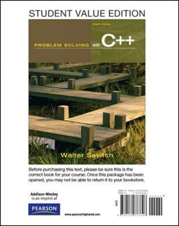 Student Value Edition for Problem Solving with C++