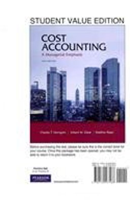 Cost Accounting, Student Value Edition, MyAccountingLab with Pearson eText for Cost Accounting, and MyAccountingLab Valuepack Access Card, (1- semester access) Package 14th 9780132795173 Front Cover