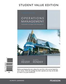 Operations Management, Student Value Edition 11th 9780132863308 Front Cover