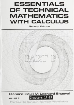 Essentials of Technical Mathematics with Calculus