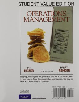 Operations Management 10th 9780132935470 Front Cover