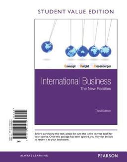 International Business The New Realities 3rd 9780132992435 Front Cover
