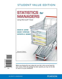 Statistics for Managers Using Microsoft Excel, Student Value Edition