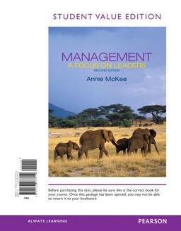 Management A Focus on Leaders, Student Value Edition 2nd 9780133077612 Front Cover