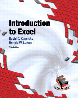 Introduction to Excel 5th 9780133083637 Front Cover