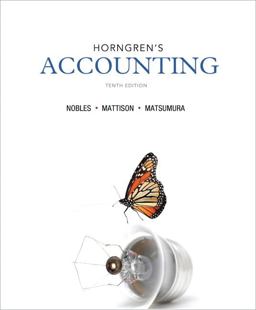 Horngren's Accounting 10th 9780133117417 Front Cover
