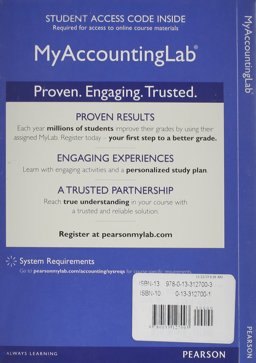 Horngren's Accounting, the Managerial Chapters