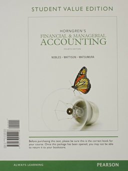 Horngren's Financial & Managerial Accounting: 4th 9780133251296 Front Cover