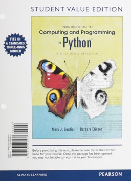 Introduction to Computing and Programming in Python, Student Value Edition 3rd 2014 9780133590470 Front Cover