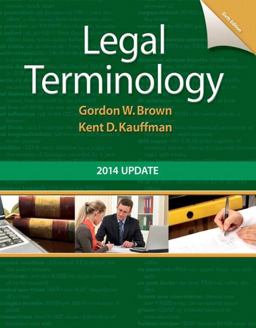 Legal Terminology 6th 9780133766974 Front Cover