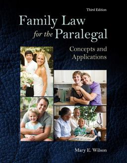 Family Law for the Paralegal Concepts and Applications 3rd 9780133779714 Front Cover
