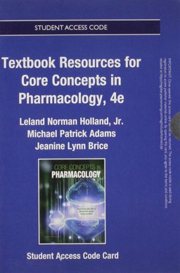 Textbook Resources for Core Concepts in Pharmacology -- Access Code Card