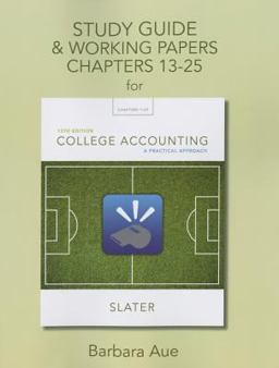 Study Guide and Working Papers for College Accounting