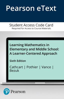Learning Mathematics in Elementary and Middle School A Learner-Centered Approach -- Enhanced Pearson EText 6th 9780133824698 Front Cover
