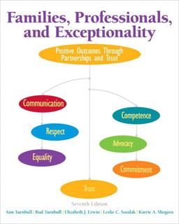 Families, Professionals, and Exceptionality Positive Outcomes Through Partnerships and Trust, Pearson EText with Loose-Leaf Version -- Access Card Package 7th 9780133833683 Front Cover