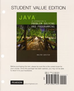 Java An Introduction to Problem Solving and Programming 7th 9780133841084 Front Cover