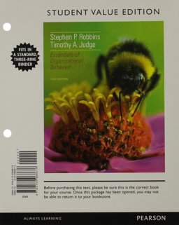 Essentials of Organizational Behavior, Student Value Edition Plus 2014 MyManagementLab with Pearson EText -- Access Card Package