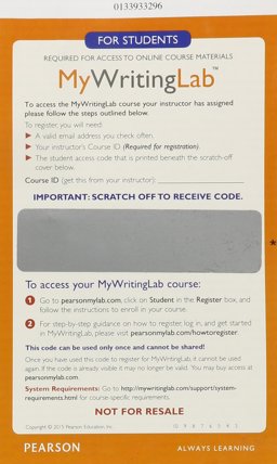 MyLab Writing Generic Without Pearson EText -- Glue-In Access Card