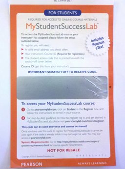 MyLab Student Success with Pearson eText -- Glue in Access Card