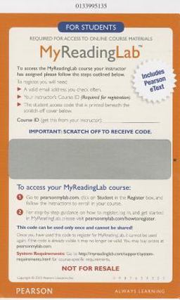 MyReadingLab with Pearson EText -- Glue in Access Card
