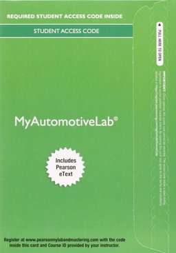 MyLab Automotive with Pearson EText -- Access Code Card -- for Automotive Technology
