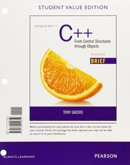 Starting Out with C++ from Control Structures Through Objects Brief 8th 9780134014852 Front Cover