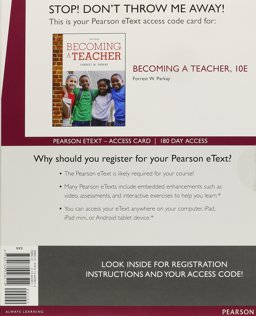 Becoming a Teacher, Enhanced Pearson EText -- Access Card 10th 9780134028514 Front Cover