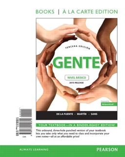 Gente Nivel Bï¿½sico, 2015 Release, Books a la Carte 3rd 9780134040615 Front Cover