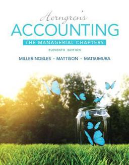 Horngren's Accounting The Managerial Chapters Plus MyAccountingLab with Pearson EText -- Access Card Package 11th 2015 9780134047423 Front Cover