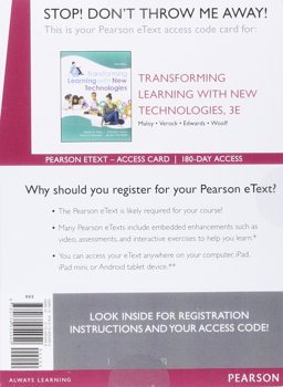 Transforming Learning with New Technologies 3rd 2016 9780134054940 Front Cover