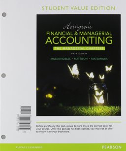 Horngren's Financial and Managerial Accounting, the Managerial Chapters, Student Value Edition Plus MyAccountingLab with Pearson EText -- Access Card Package