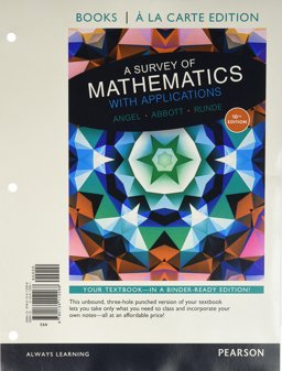 Survey of Mathematics with Applications, a, a la Carte Edition Plus NEW Mylab Math with Pearson EText Survey of Mathematics with Applications, a, a la Carte Edition Plus NEW Mylab Math with Pearson EText