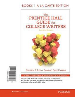 The Prentice Hall Guide for College Writers, Books a la Carte Edition