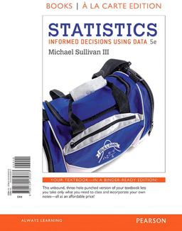 Statistics Informed Decisions Using Data 5th 9780134135373 Front Cover