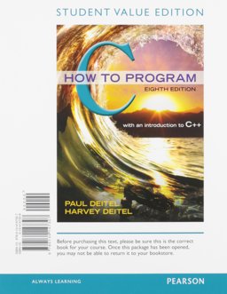 C How to Program, Student Value Edition