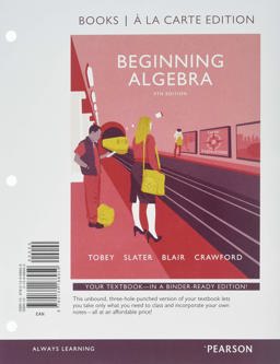 Beginning Algebra, Books a la Carte Edition 9th 9780134188959 Front Cover
