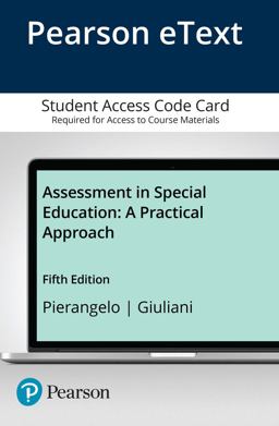 Assessment in Special Education Enhanced Pearson Etext Access Card: A Practical Approach  9780134189031 Front Cover