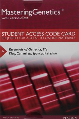 MasteringGenetics with Pearson EText -- Standalone Access Card -- for Essentials of Genetics