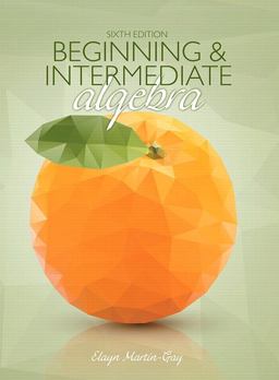 Beginning and Intermediate Algebra 6th 9780134193090 Front Cover
