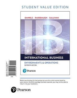 International Business: Student Value Edition  9780134201641 Front Cover