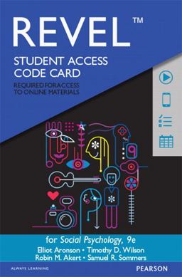 REVEL for Social Psychology -- Access Code Card 9th 9780134218786 Front Cover