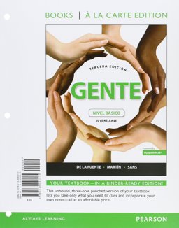 Gente Nivel Bï¿½sico, 2015 Release, Books a la Carte Plus Mylab Spanish -- Access Card Package 3rd 9780134244167 Front Cover