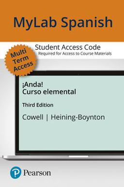 MyLab Spanish with Pearson EText -- Access Card -- for ï¿½Anda! Curso Elemental (multi-Semester Access) 3rd 9780134244853 Front Cover