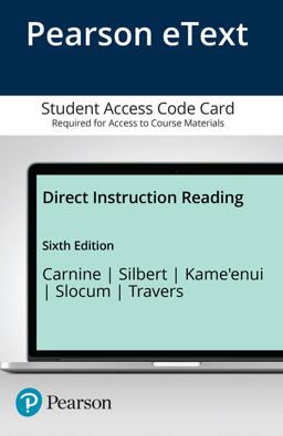 Direct Instruction Reading, Enhanced Pearson Etext Access Card:  9780134245928 Front Cover